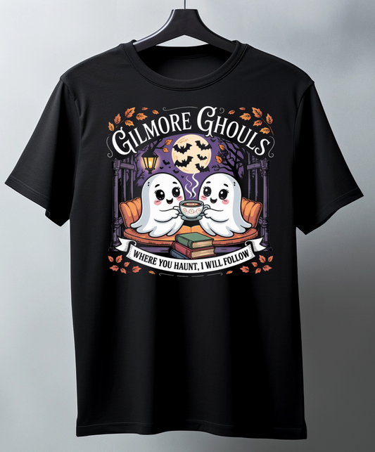 T-shirt with 'Gilmore Ghouls' graphic design