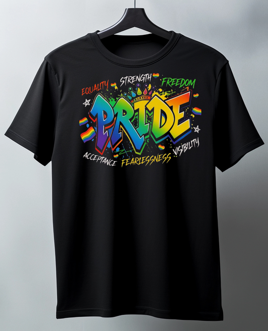 t-shirt with Pride graphic 